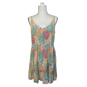 Hurly Tank Top Floral Spaghetti Strap Mini Dress Size Extra Large